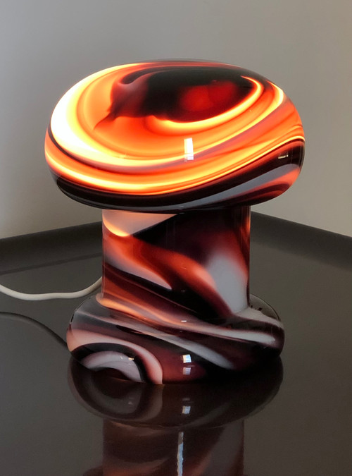 Tischlampe aus Muranoglas von Carlo Moretti, Italien 60er Jahre