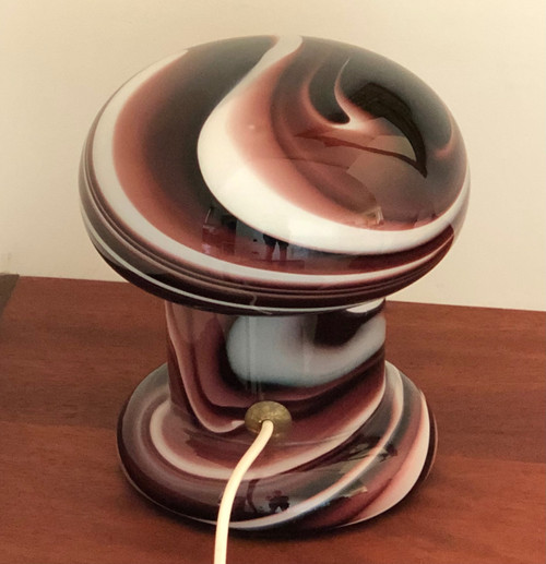 Tischlampe aus Muranoglas von Carlo Moretti, Italien 60er Jahre
