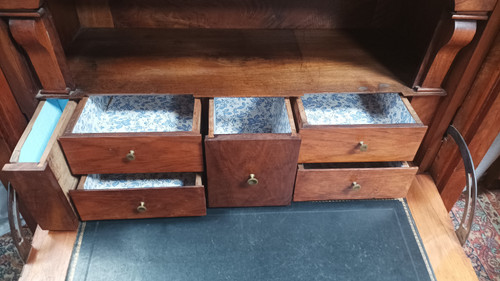 Secrétaire époque Restauration en noyer