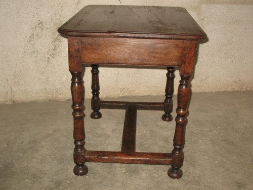 Schreibtisch Schreibtisch aus der Zeit Louis XIV aus Obstholz Herkunft Périgord mit 1 Schublade 17