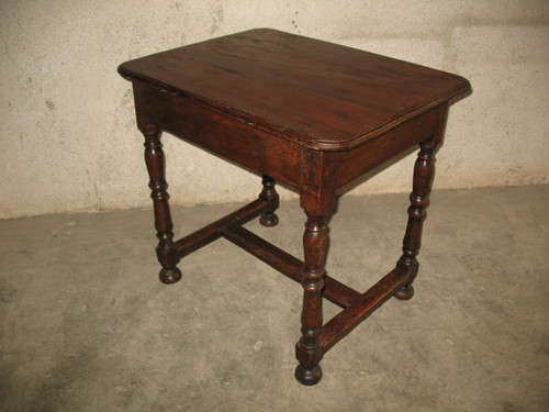 Schreibtisch Schreibtisch aus der Zeit Louis XIV aus Obstholz Herkunft Périgord mit 1 Schublade 17