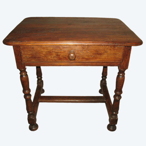 Schreibtisch Schreibtisch aus der Zeit Louis XIV aus Obstholz Herkunft Périgord mit 1 Schublade 17