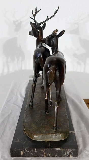  Soggetto importante 'La Harde de Cervidés', di M. Leducq - Inizio XX secolo