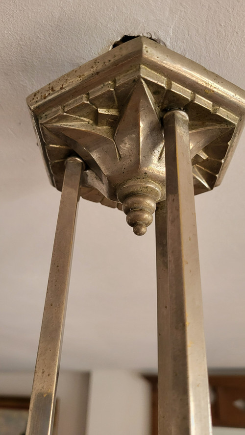 Art Deco chandelier Muller Frères Lunéville 1930
