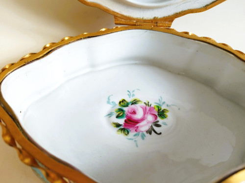 Le Tallec Grande Boîte En Porcelaine Peinte à La Main