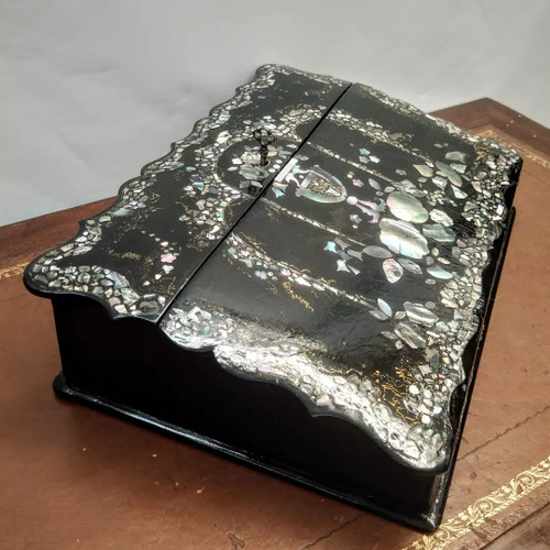 Paper mache writing desk 