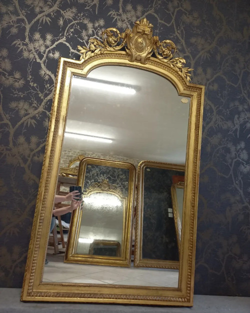 Specchio ispirato a Luigi XV, XIX secolo, 165 x 96