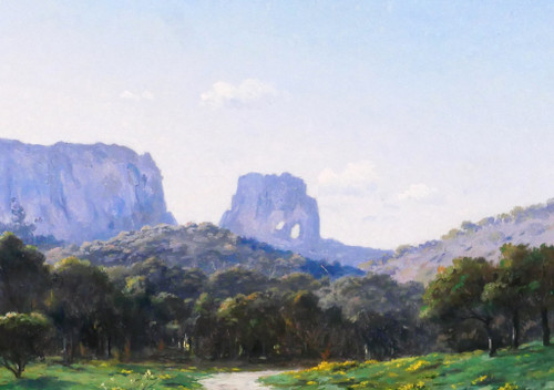 Lina BILL 1855-1936 Saint-Rémy-de-Provence, paysage, tableau, impressionnisme, Provence, 1900