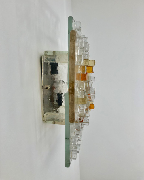  Applique en verre de Murano par Albano Poli pour Poliarte, Italie années 70