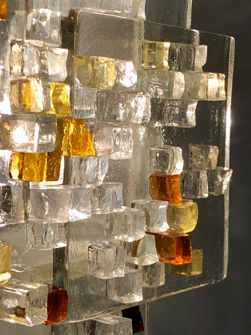  Applique en verre de Murano par Albano Poli pour Poliarte, Italie années 70