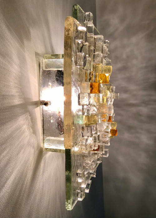  Applique en verre de Murano par Albano Poli pour Poliarte, Italie années 70
