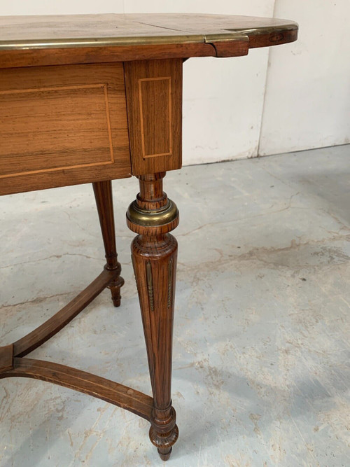 Table bureau à battant en palissandre de style Napoléon III