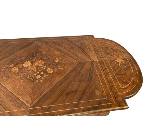 Table bureau à battant en palissandre de style Napoléon III