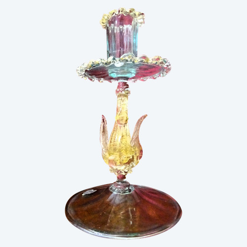 Portacandele in vetro di Murano