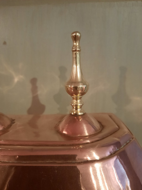 Fountain and its copper basin from the 18th century.
