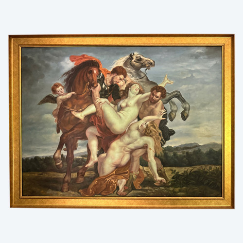 RUBENS, Il rapimento delle figlie di Leucippe di Castore e Polluce, grande olio su tela.