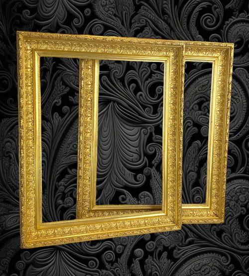 ANTIQUE LOUIS XVI STYLE WOOD AND GILT STUCCO FRAME FOR PAINTING 50 CM X 40 CM