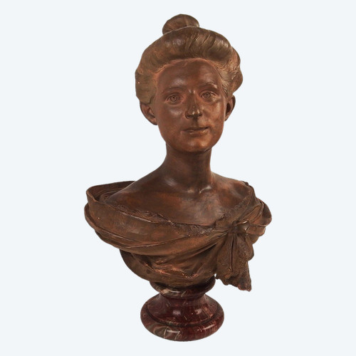 Busto in terracotta di Max Blondat