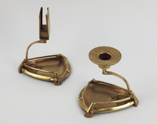 Candlestick and Match Holder 1900 Jugendstil