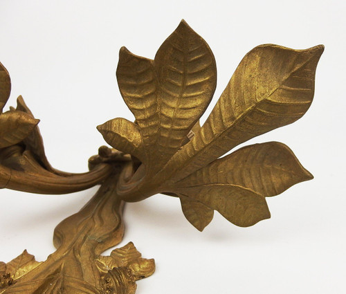 Paire d'Appliques Art Nouveau En Bronze dans le style de Bouval