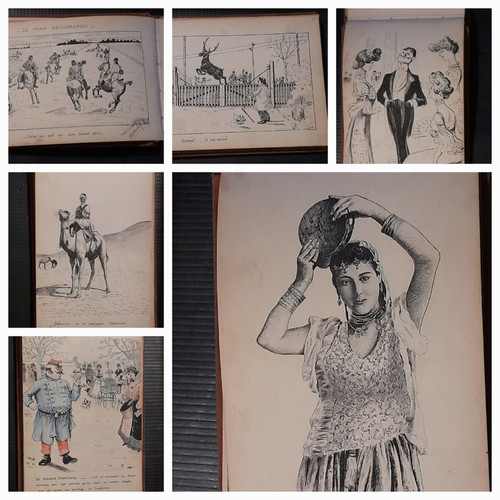 A. Taccuino TINTELLIER di disegni a inchiostro dell'inizio del XX secolo 