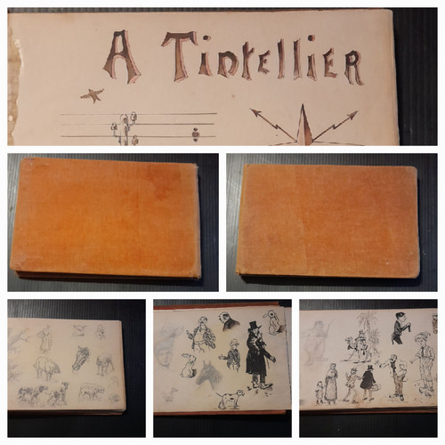 A. Taccuino TINTELLIER di disegni a inchiostro dell'inizio del XX secolo 