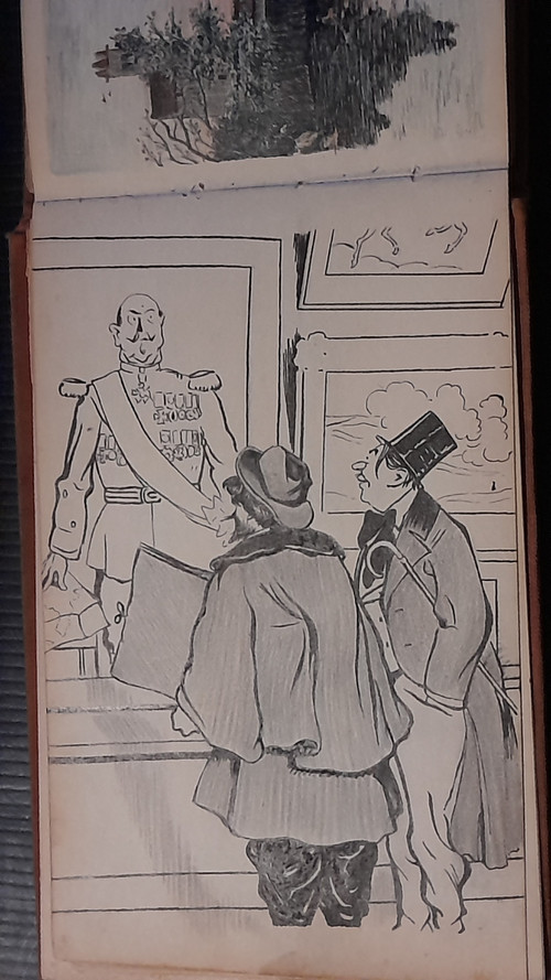 A. Taccuino TINTELLIER di disegni a inchiostro dell'inizio del XX secolo 