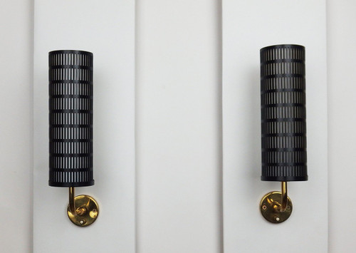Pair of Wall Lights Attributed to Arlus