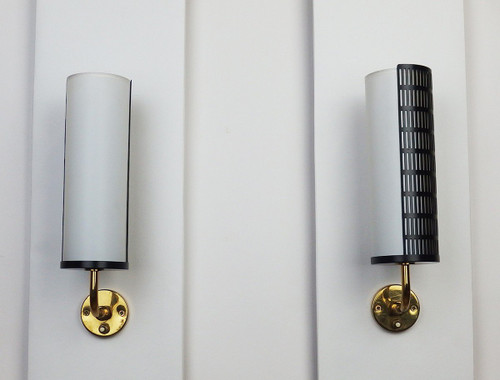 Pair of Wall Lights Attributed to Arlus