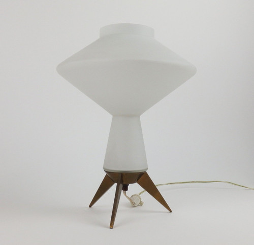 Lampada in vetro opalescente anni '50
