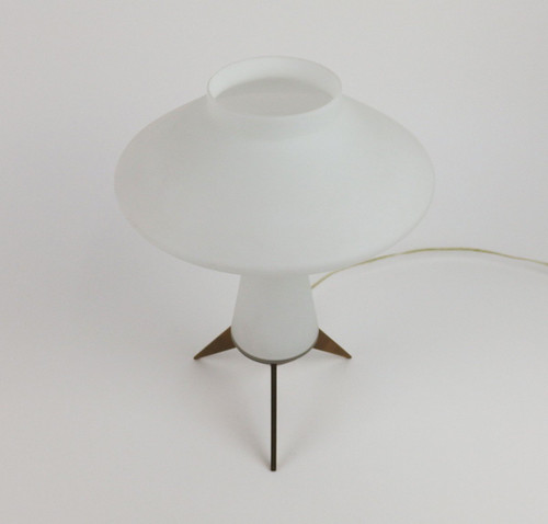 Lampada in vetro opalescente anni '50
