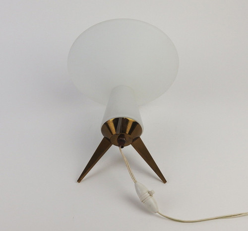 Lampada in vetro opalescente anni '50