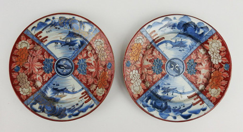 Set Of 9 Soup Plates And Two Imari Dinner Plates