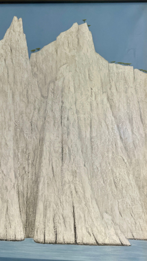Hubert Aicardi (1922 – 1991), Die Klippen von Piana. Öl auf Leinwand, datiert 1964 