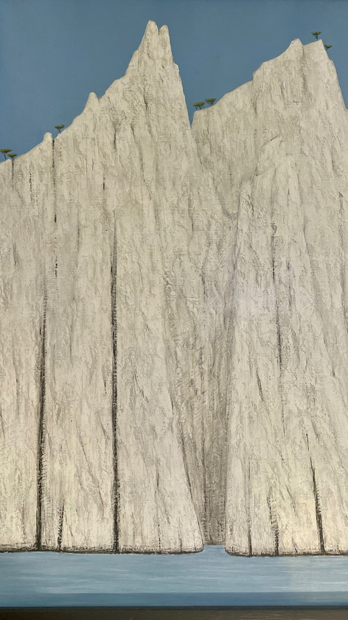 Hubert Aicardi (1922 – 1991), Die Klippen von Piana. Öl auf Leinwand, datiert 1964 