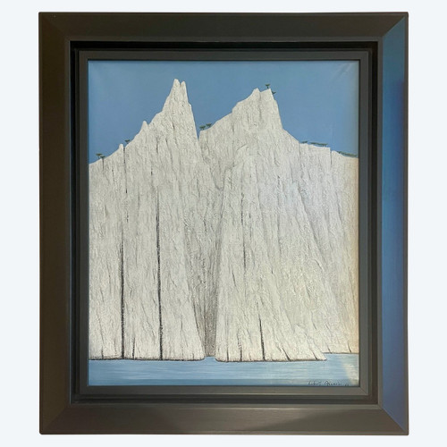 Hubert Aicardi (1922 – 1991), Die Klippen von Piana. Öl auf Leinwand, datiert 1964 