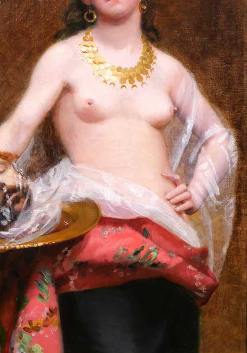 Eugène-Méry VINCENT 1869-1906 Salomé con la testa di Jean-Baptiste, pittura, nudo di donna, Bretagna