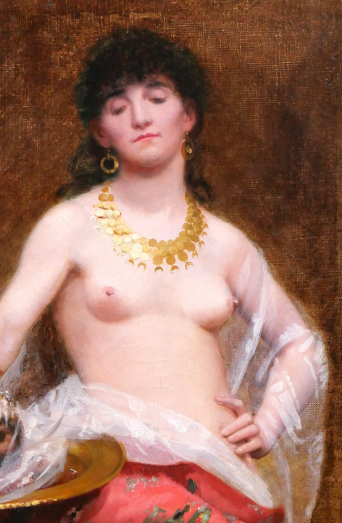 Eugène-Méry VINCENT 1869-1906 Salomé con la testa di Jean-Baptiste, pittura, nudo di donna, Bretagna