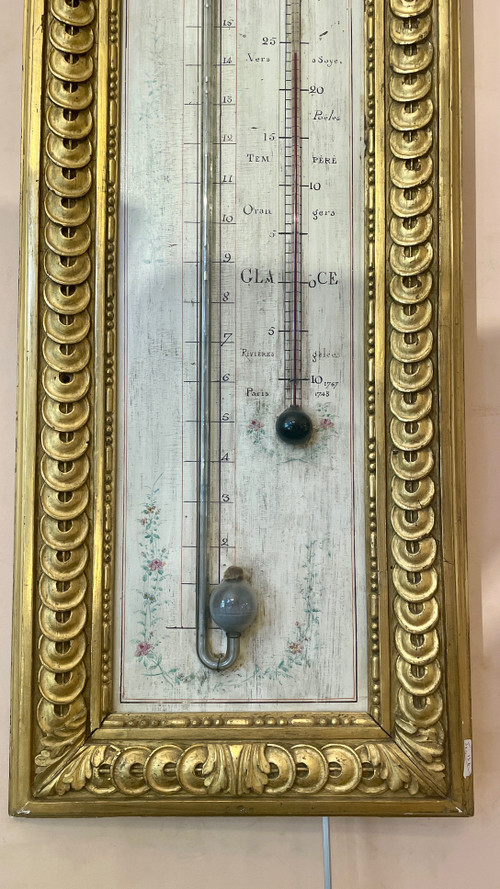 Neoclassical Barometer and Thermometer, 18th Century