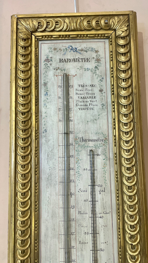 Neoclassical Barometer and Thermometer, 18th Century