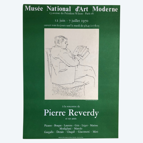 Poster Picasso, Pierre Reverdy and his friends National Museum of Modern Art Paris 1970