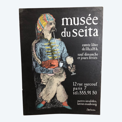 Affiche ancienne du Musée du Seita par Edelmann