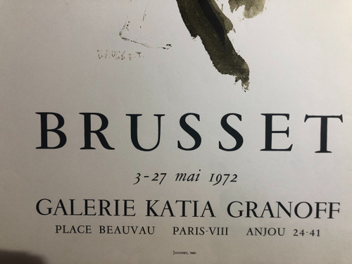 Brusset Poster Katia Granoff Gallery Paris 1972
