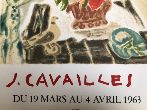 Affiche exposition de Jules Cavailles la Gravure Paris 1963