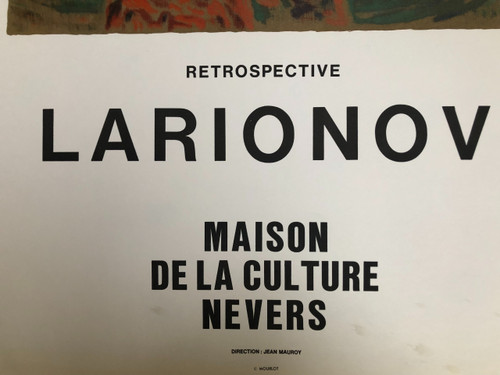 Original Larionov Retrospective Poster 1972 Nevers