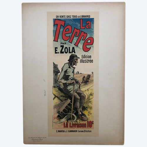 Original lithograph: "The Earth by Emile Zola" - The Masters of the poster plate N°69