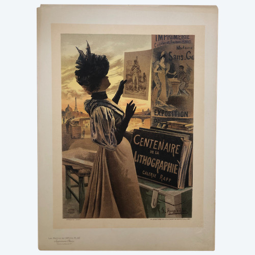 Maitre de l'affiche planche 66 - Centenaire de la Lithographie - Hugo d'Alesi 1897