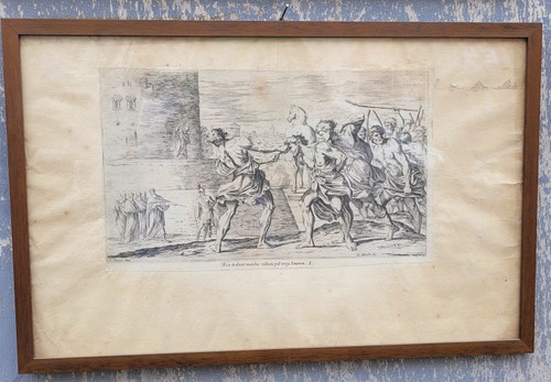 Aeneid After Mitelli And Carracci, Framed Engravings, 18th Century