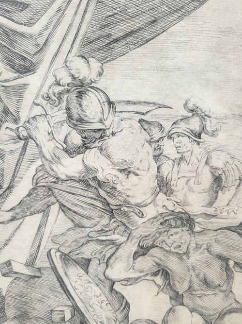 Aeneid After Mitelli And Carracci, Framed Engravings, 18th Century