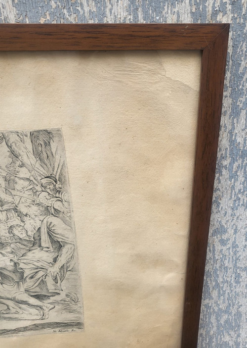 Aeneid After Mitelli And Carracci, Framed Engravings, 18th Century